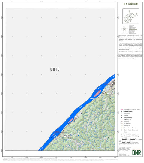 WV Division of Natural Resources New Matamoras Quad Topo - WVDNR digital map