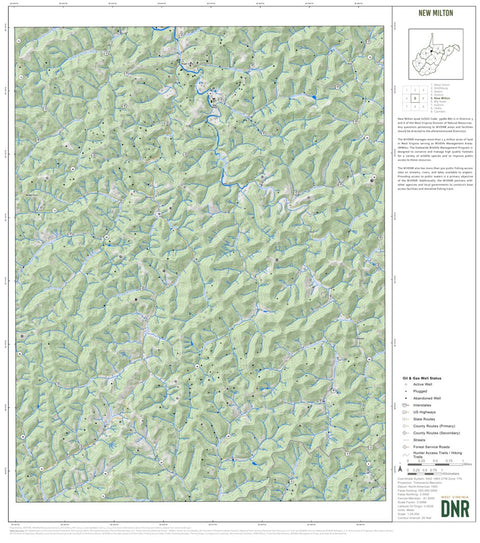 WV Division of Natural Resources New Milton Quad Topo - WVDNR digital map