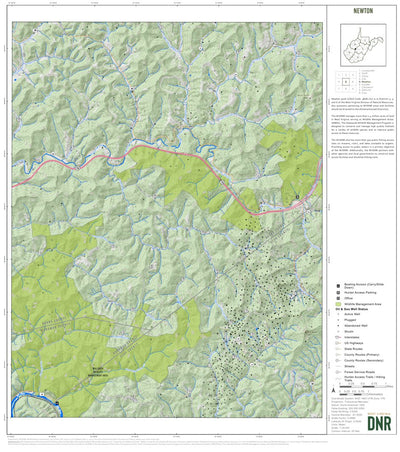 WV Division of Natural Resources Newton Quad Topo - WVDNR digital map