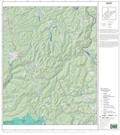 WV Division of Natural Resources Nicholas County, WV Quad Maps - Bundle bundle