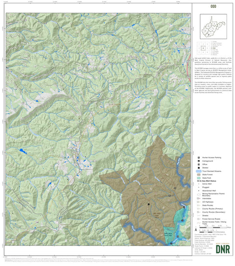WV Division of Natural Resources Odd Quad Topo - WVDNR digital map