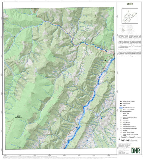 WV Division of Natural Resources Onego Quad Topo - WVDNR digital map