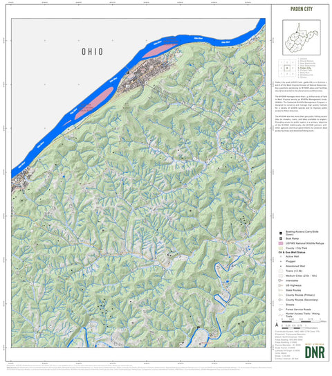 WV Division of Natural Resources Paden City Quad Topo - WVDNR digital map
