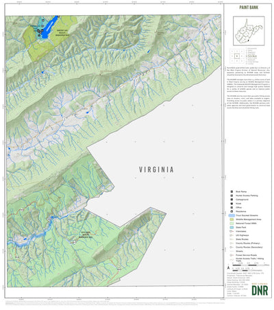 WV Division of Natural Resources Paint Bank Quad Topo - WVDNR digital map