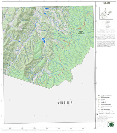 WV Division of Natural Resources Palo Alto Quad Topo - WVDNR digital map