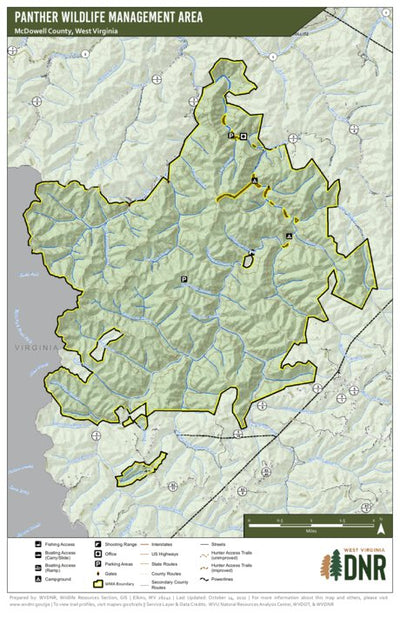 WV Division of Natural Resources Panther Wildlife Management Area digital map