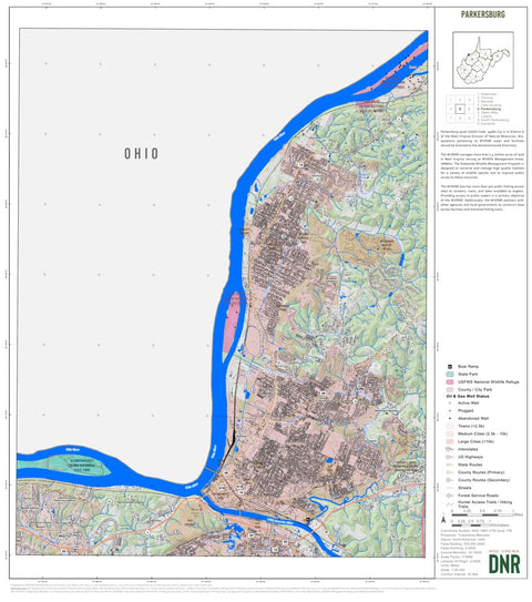WV Division of Natural Resources Parkersburg Quad Topo - WVDNR digital map