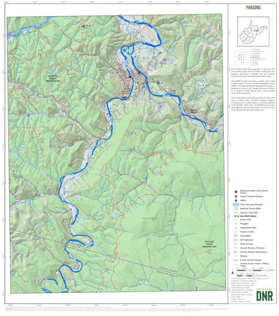 WV Division of Natural Resources Parsons Quad Topo - WVDNR digital map