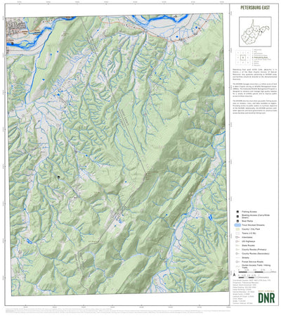 WV Division of Natural Resources Petersburg East Quad Topo - WVDNR digital map