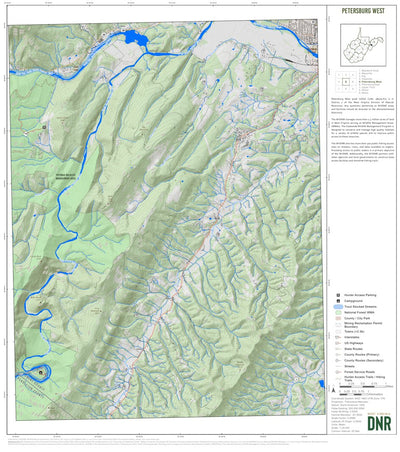 WV Division of Natural Resources Petersburg West Quad Topo - WVDNR digital map
