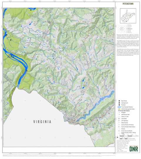 WV Division of Natural Resources Peterstown Quad Topo - WVDNR digital map