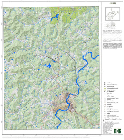 WV Division of Natural Resources Philippi Quad Topo - WVDNR digital map