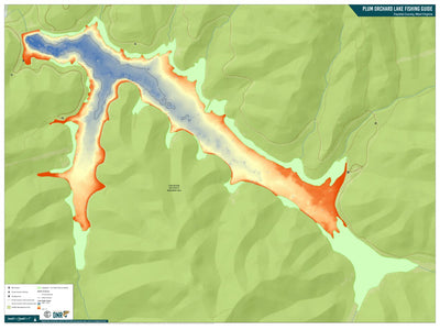 WV Division of Natural Resources Plum Orchard Lake Fishing Guide (Large) digital map