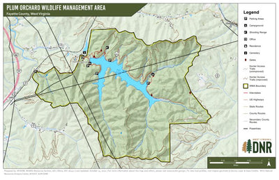 WV Division of Natural Resources Plum Orchard Lake Wildlife Management Area digital map