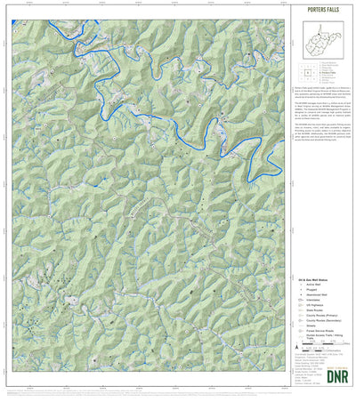 WV Division of Natural Resources Porters Falls Quad Topo - WVDNR digital map