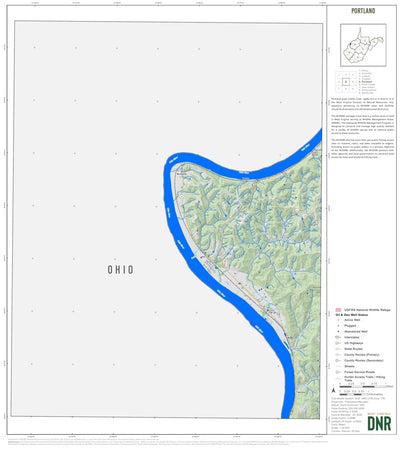 WV Division of Natural Resources Portland Quad Topo - WVDNR digital map
