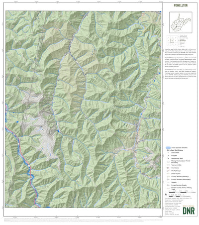 WV Division of Natural Resources Powellton Quad Topo - WVDNR digital map