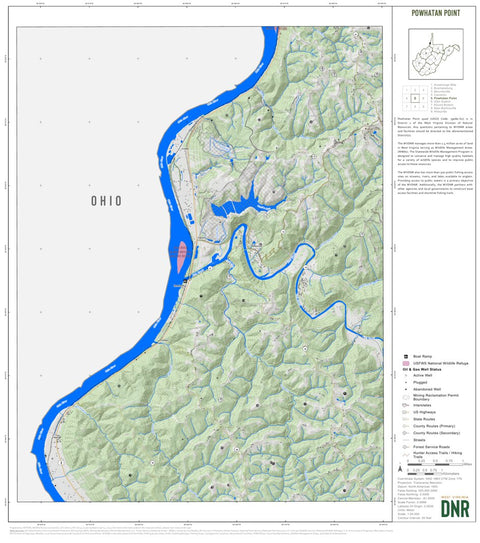 WV Division of Natural Resources Powhatan Point Quad Topo - WVDNR digital map