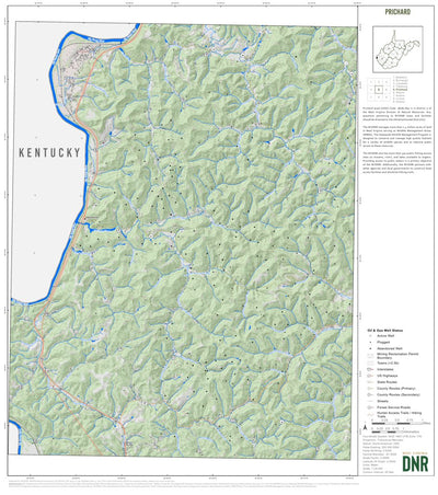 WV Division of Natural Resources Prichard Quad Topo - WVDNR digital map