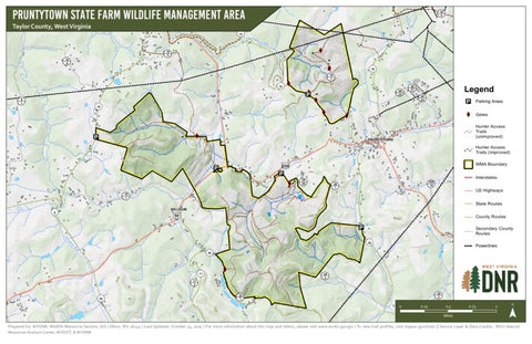 WV Division of Natural Resources Pruntytown State Farm Wildlife Management Area digital map