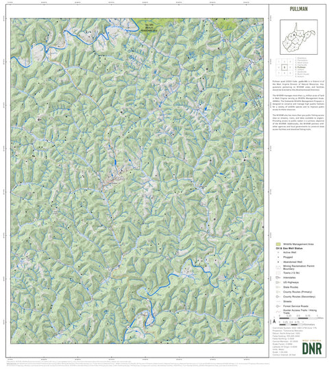 WV Division of Natural Resources Pullman Quad Topo - WVDNR digital map