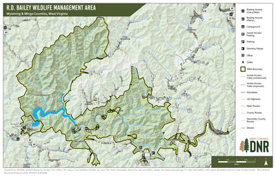WV Division of Natural Resources R.D. Bailey Wildlife Management Area digital map