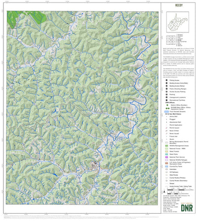 WV Division of Natural Resources Reedy Quad Topo - WVDNR bundle exclusive