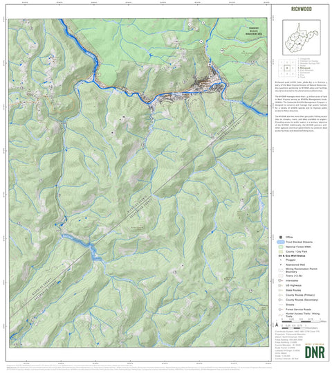 WV Division of Natural Resources Richwood Quad Topo - WVDNR digital map