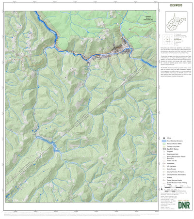 WV Division of Natural Resources Richwood Quad Topo - WVDNR digital map