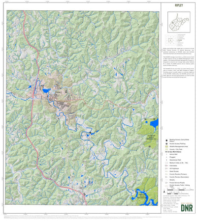 WV Division of Natural Resources Ripley Quad Topo - WVDNR digital map