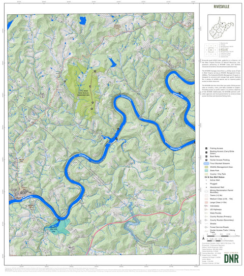 WV Division of Natural Resources Rivesville Quad Topo - WVDNR digital map
