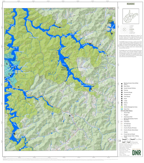 WV Division of Natural Resources Roanoke Quad Topo - WVDNR digital map