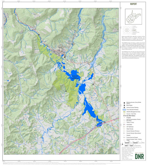 WV Division of Natural Resources Rupert Quad Topo - WVDNR digital map