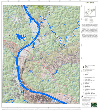 WV Division of Natural Resources Saint Albans Quad Topo - WVDNR digital map