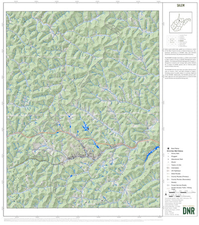 WV Division of Natural Resources Salem Quad Topo - WVDNR digital map