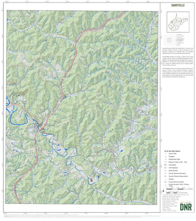 WV Division of Natural Resources Sandyville Quad Topo - WVDNR digital map