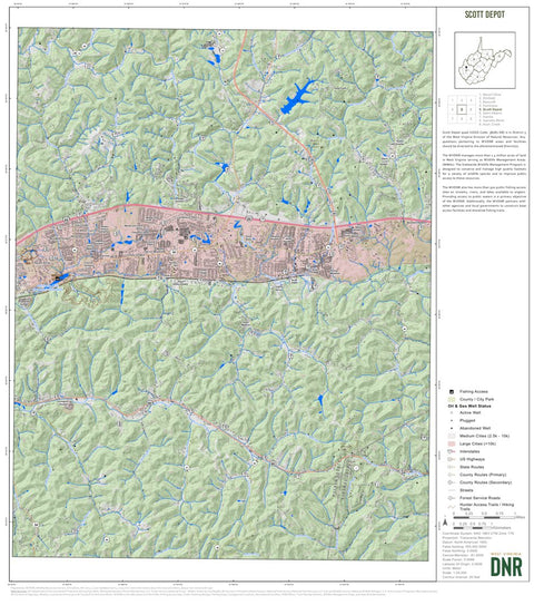 WV Division of Natural Resources Scott Depot Quad Topo - WVDNR digital map