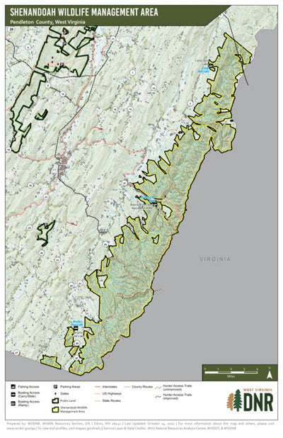 WV Division of Natural Resources Shenandoah Wildlife Management Area digital map