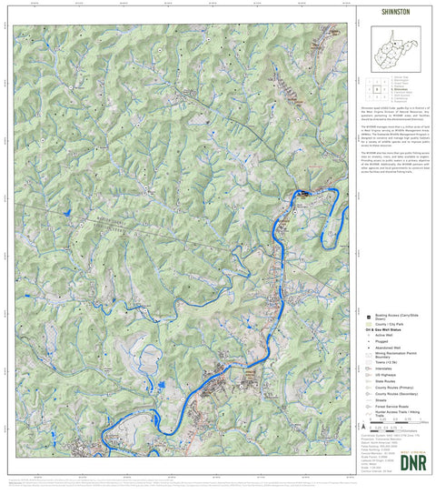 WV Division of Natural Resources Shinnston Quad Topo - WVDNR digital map