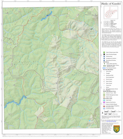 WV Division of Natural Resources Sinks of Gandy Quad Topo - WVDNR bundle exclusive