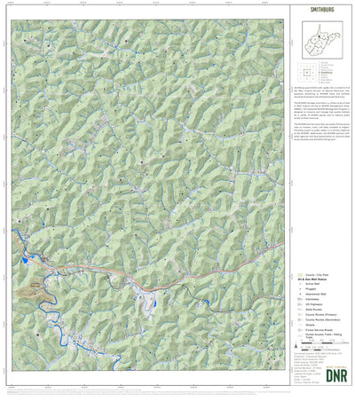 WV Division of Natural Resources Smithburg Quad Topo - WVDNR digital map