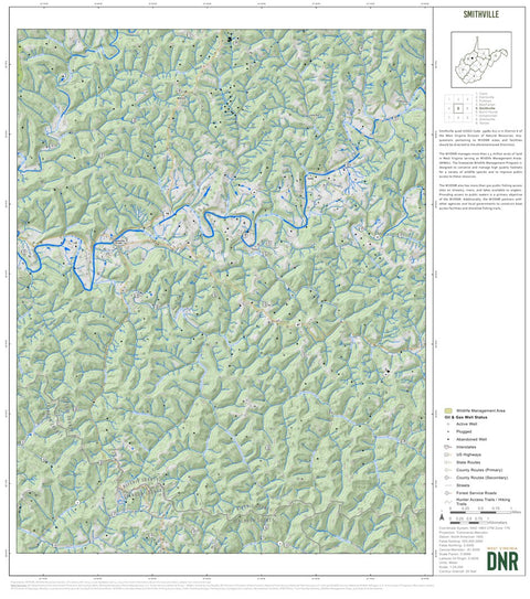 WV Division of Natural Resources Smithville Quad Topo - WVDNR digital map