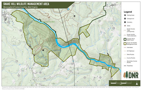 WV Division of Natural Resources Snake Hill Wildlife Management Area digital map