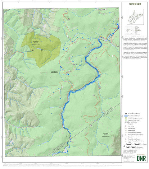 WV Division of Natural Resources Snyder Knob Quad Topo - WVDNR digital map