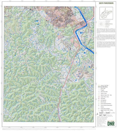 WV Division of Natural Resources South Parkersburg Quad Topo - WVDNR digital map