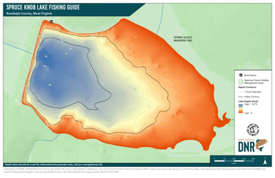 WV Division of Natural Resources Spruce Knob Lake Fishing Guide digital map