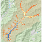 WV Division of Natural Resources Stephens Lake Fishing Guide (Large) digital map