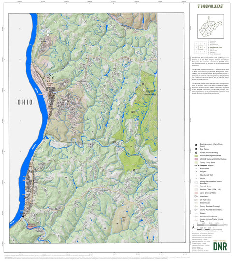 WV Division of Natural Resources Steubenville East Quad Topo - WVDNR digital map