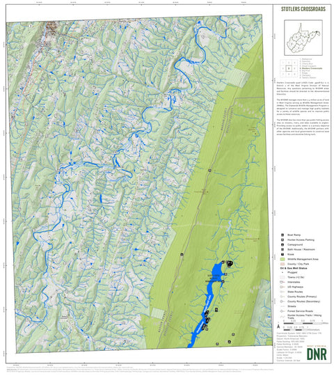 WV Division of Natural Resources Stotlers Crossroads Quad Topo - WVDNR digital map