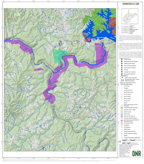 WV Division of Natural Resources Summersville Dam Quad Topo - WVDNR bundle exclusive